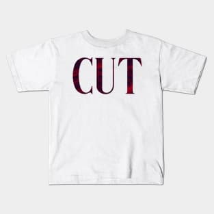 Cut - Simple Typography Style Kids T-Shirt